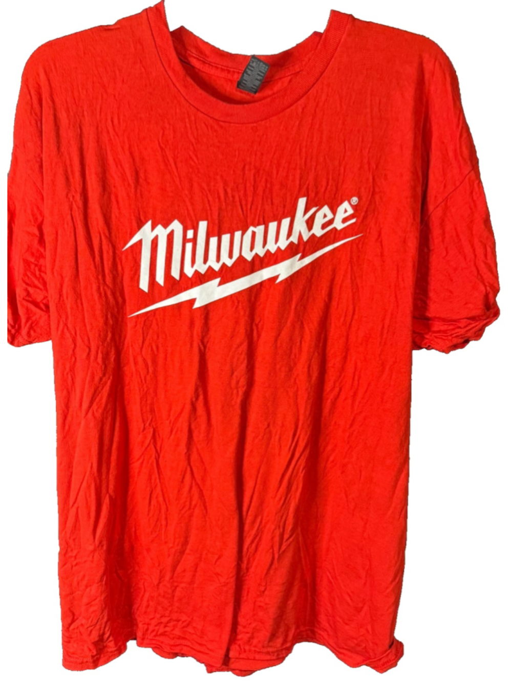 Milwaukee Tools T-Shirt Red Gildan Size XL Mens Short Sleeve Graphic Tee
